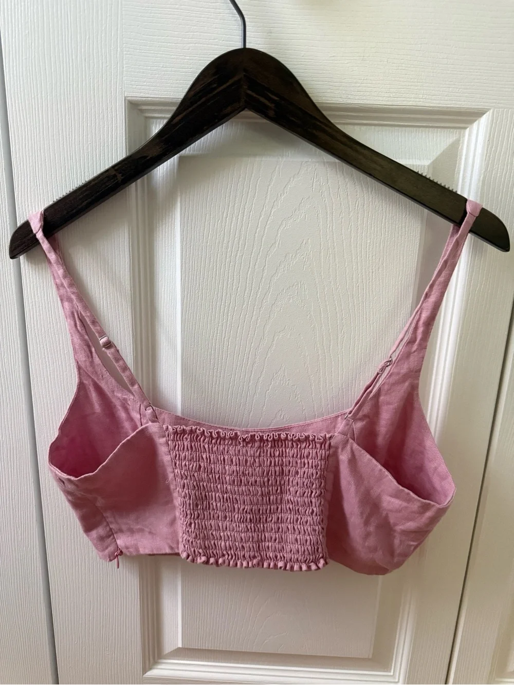 Reformation France Linen Two Piece Skort and Top Set in Pink